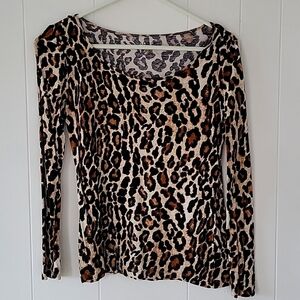 APT 9 long-sleeved animal print top